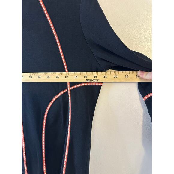 Misook Womens Black CoralZip 3/4 Length Knit Front Zip Career Jacket Size Small - Picture 6 of 7